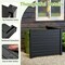 Costway 48"L x 37.5"H Air Conditioner Fence with 3 Ground Stakes Black/White